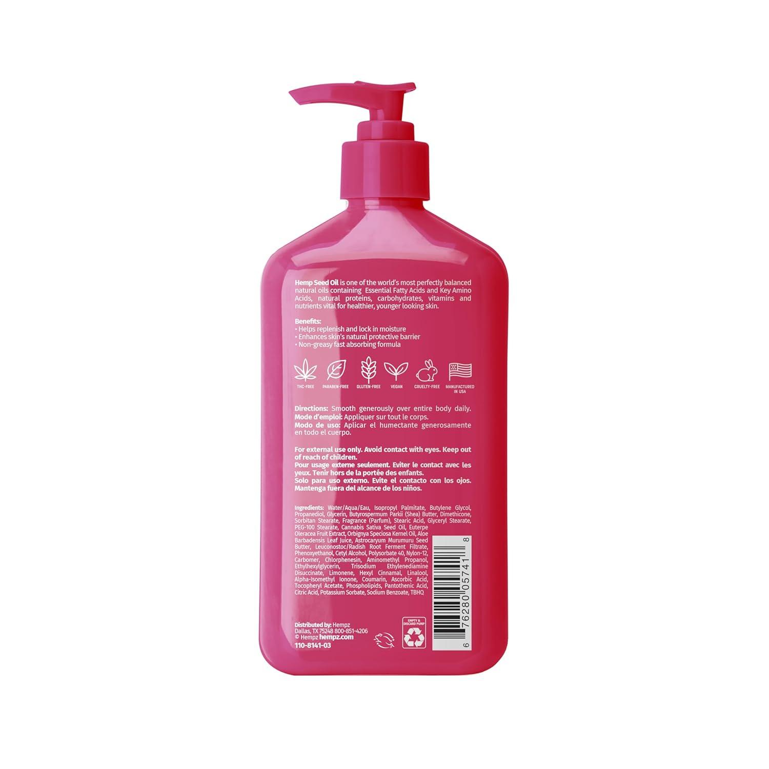 image:imageHEMPZ Sweet Almond amp KOA Body Lotion Moisturizing Hemp Seed Oil and Shea Butter Hydrating Vegan Lotion for Dry Skin 17 ozBrazilian Berry