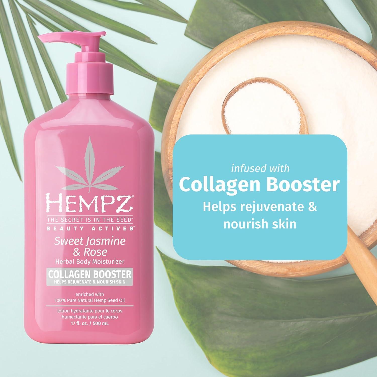image:imageHEMPZ Sweet Almond amp KOA Body Lotion Moisturizing Hemp Seed Oil and Shea Butter Hydrating Vegan Lotion for Dry Skin 17 ozJasmine Rose