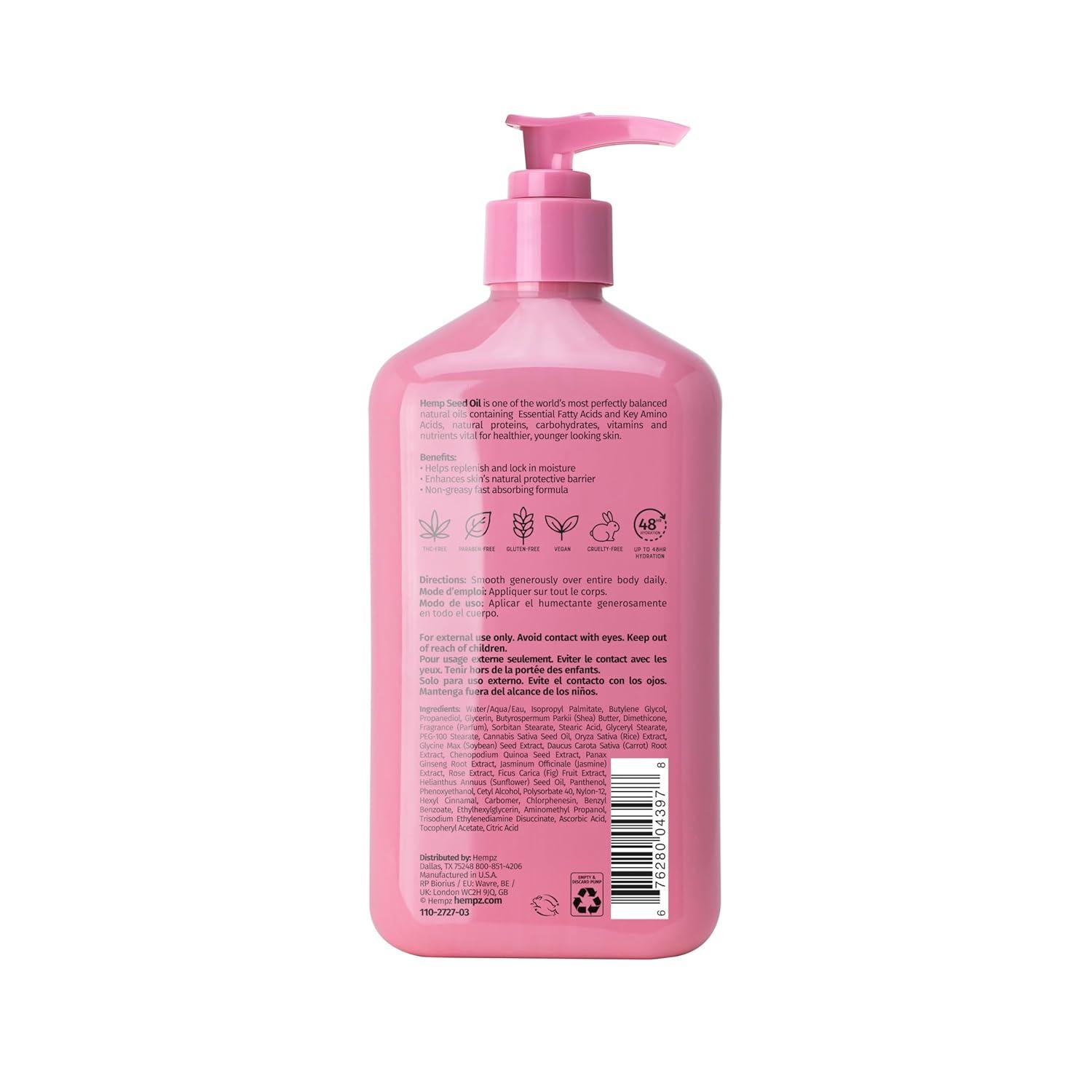 image:imageHEMPZ Sweet Almond amp KOA Body Lotion Moisturizing Hemp Seed Oil and Shea Butter Hydrating Vegan Lotion for Dry Skin 17 ozJasmine Rose