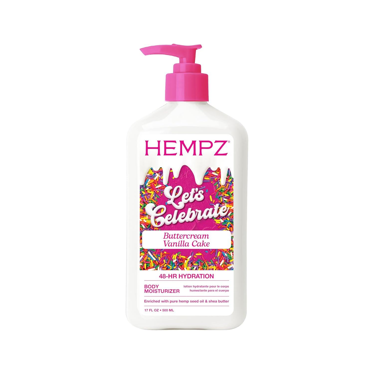 image:imageHempz Body Lotion Buttercream Vanilla Cake Celebration Limited Edition Daily Moisturizing Cream Shea Butter Aloe Skin Care Products Hemp Seed Oil 17 OzVanilla