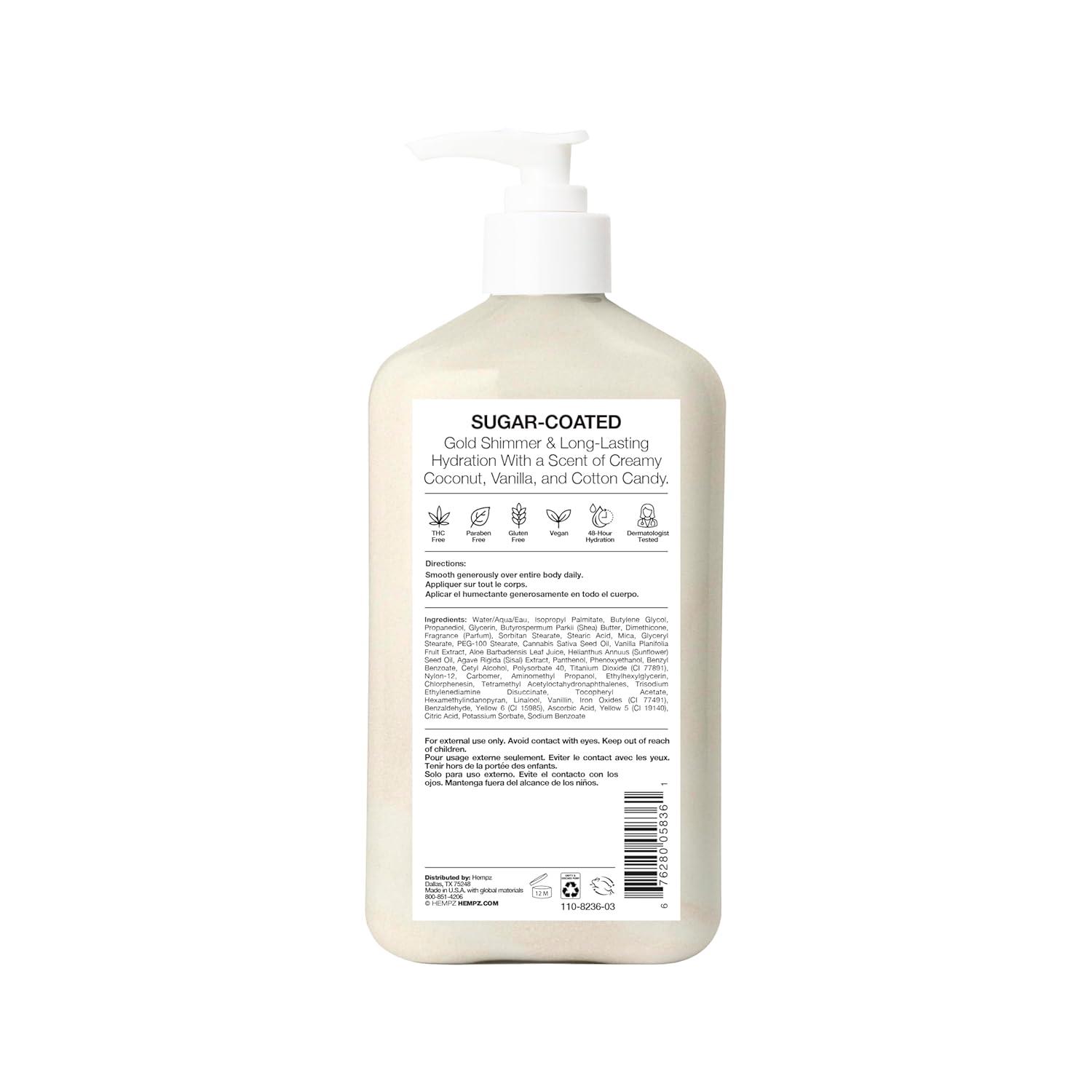image:imageHempz Cotton Candy Scented Body Lotion Spun Sugar amp Vanilla Bean Hydrating Moisturizer for Dry Skin Body amp Hands Self Care Routine Must Have 17 fl ozSpun Sugar Vanilla Bean