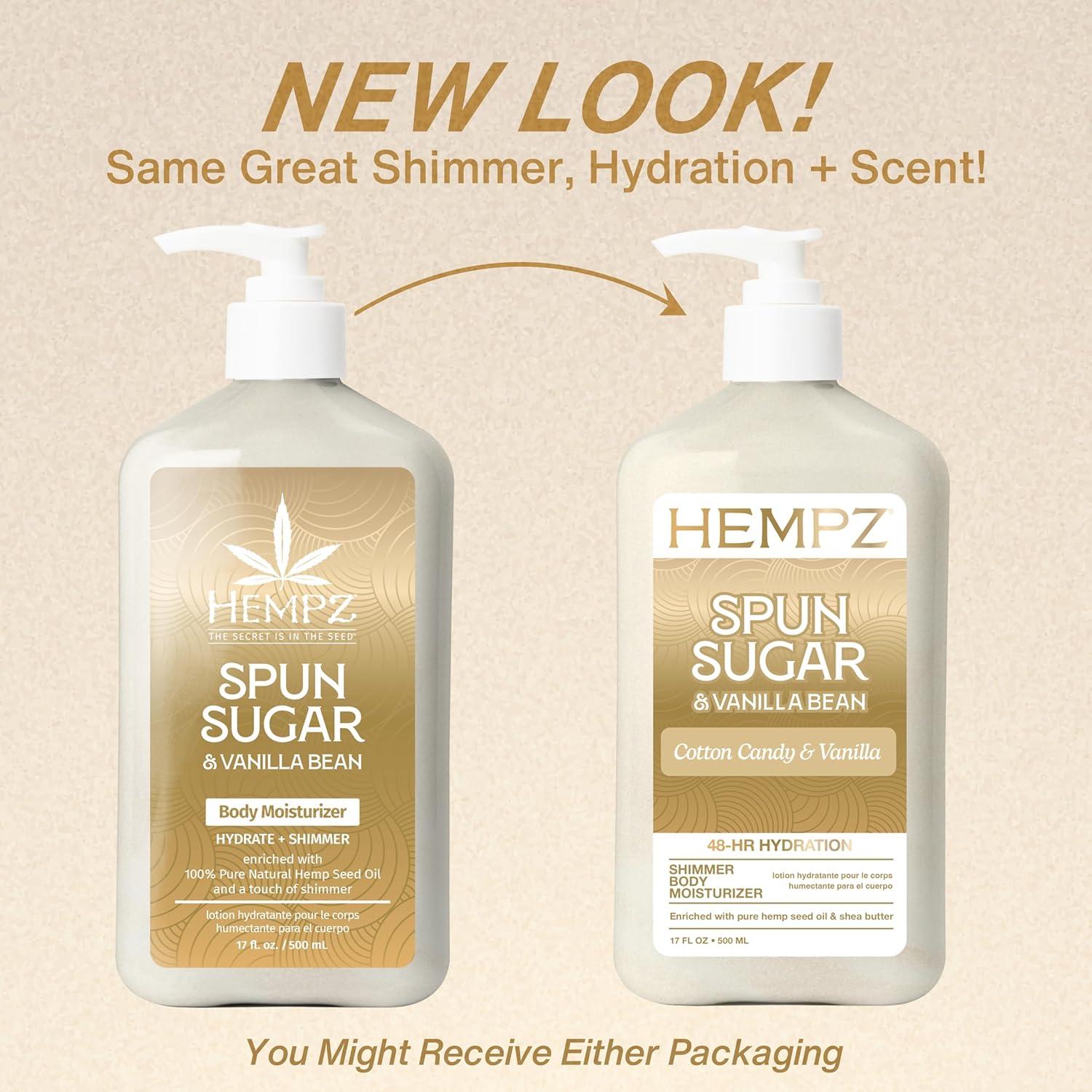 image:imageHempz Cotton Candy Scented Body Lotion Spun Sugar amp Vanilla Bean Hydrating Moisturizer for Dry Skin Body amp Hands Self Care Routine Must Have 17 fl ozSpun Sugar Vanilla Bean