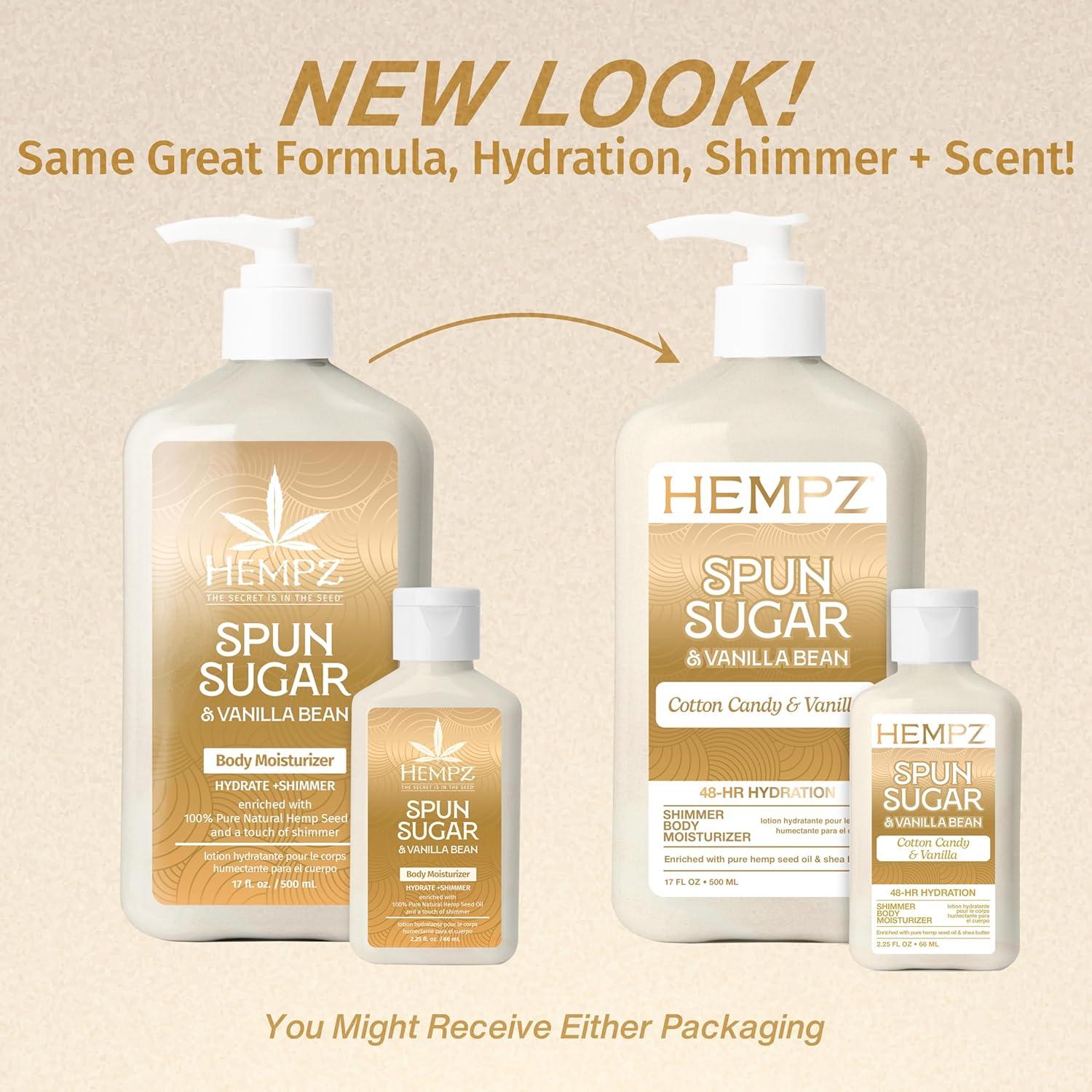 image:imageHempz Cotton Candy Scented Body Lotion Spun Sugar amp Vanilla Bean Hydrating Moisturizer for Dry Skin Body amp Hands Self Care Routine Must Have 17 fl ozSpun Sugar Vanilla Bean