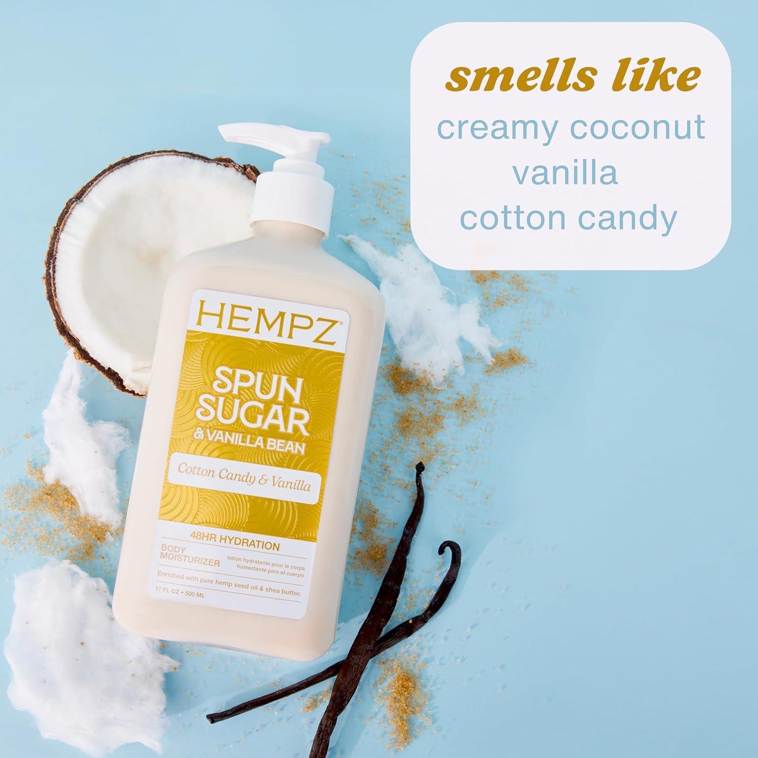 image:imageHempz Cotton Candy Scented Body Lotion Spun Sugar amp Vanilla Bean Hydrating Moisturizer for Dry Skin Body amp Hands Self Care Routine Must Have 17 fl ozSpun Sugar Vanilla Bean