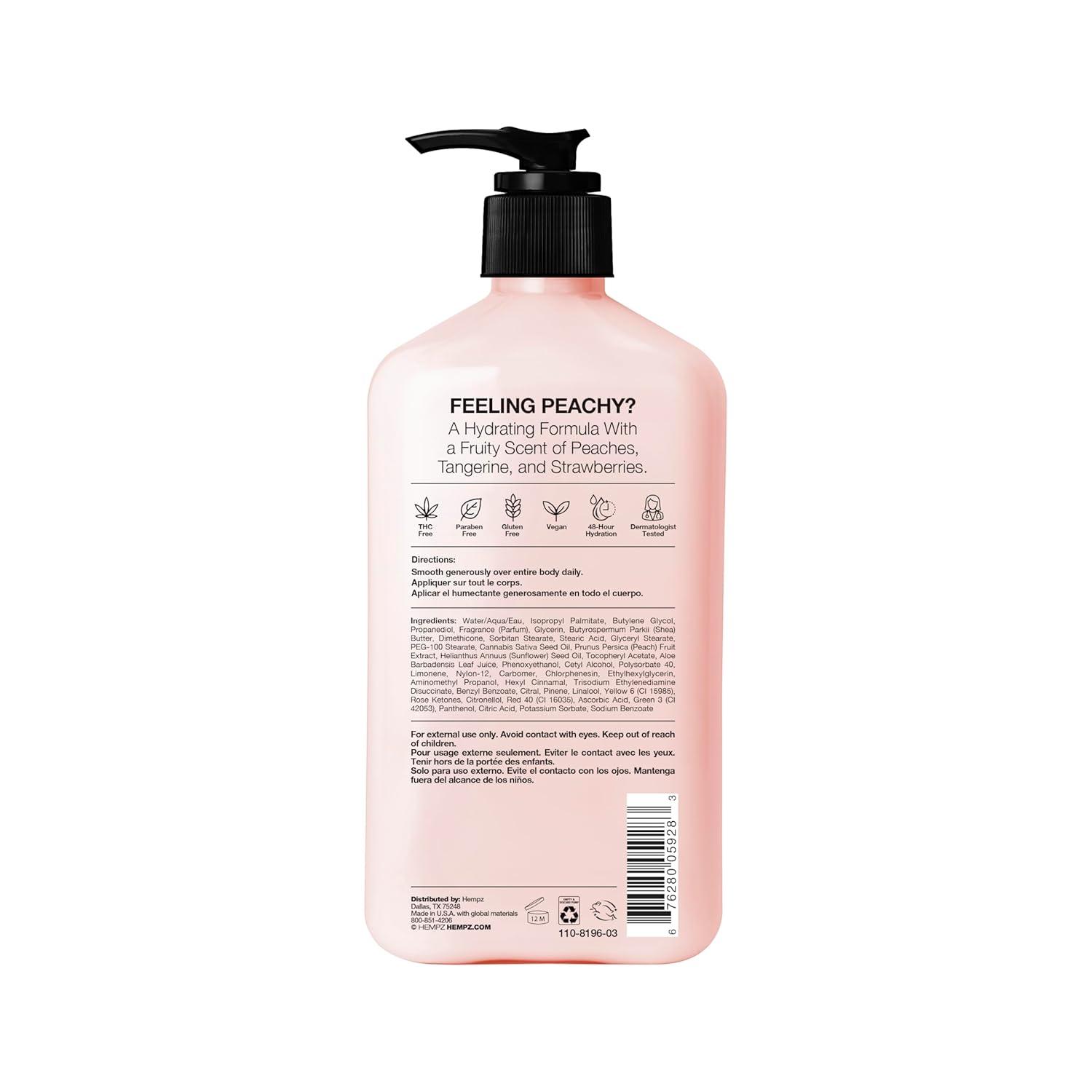 image:imageHempz Juicy Peach Lotion Hydrating Body Moisturizer juicy fruit 17 floz
