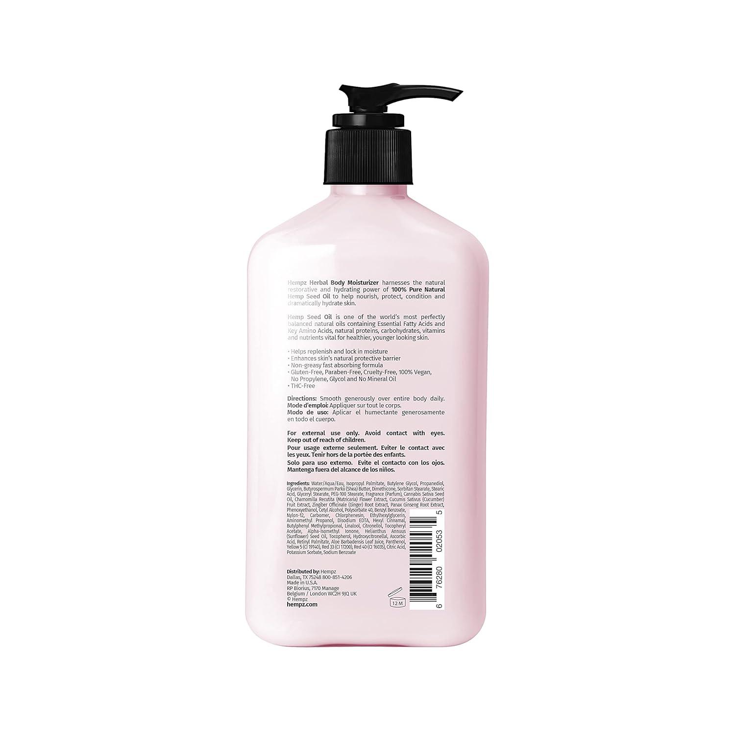 image:imageHempz Whipped Vanilla amp Coconut Cream Body amp Hand Lotion Vegan Formula for Men or Women 17 ozCitrus and Raspberry