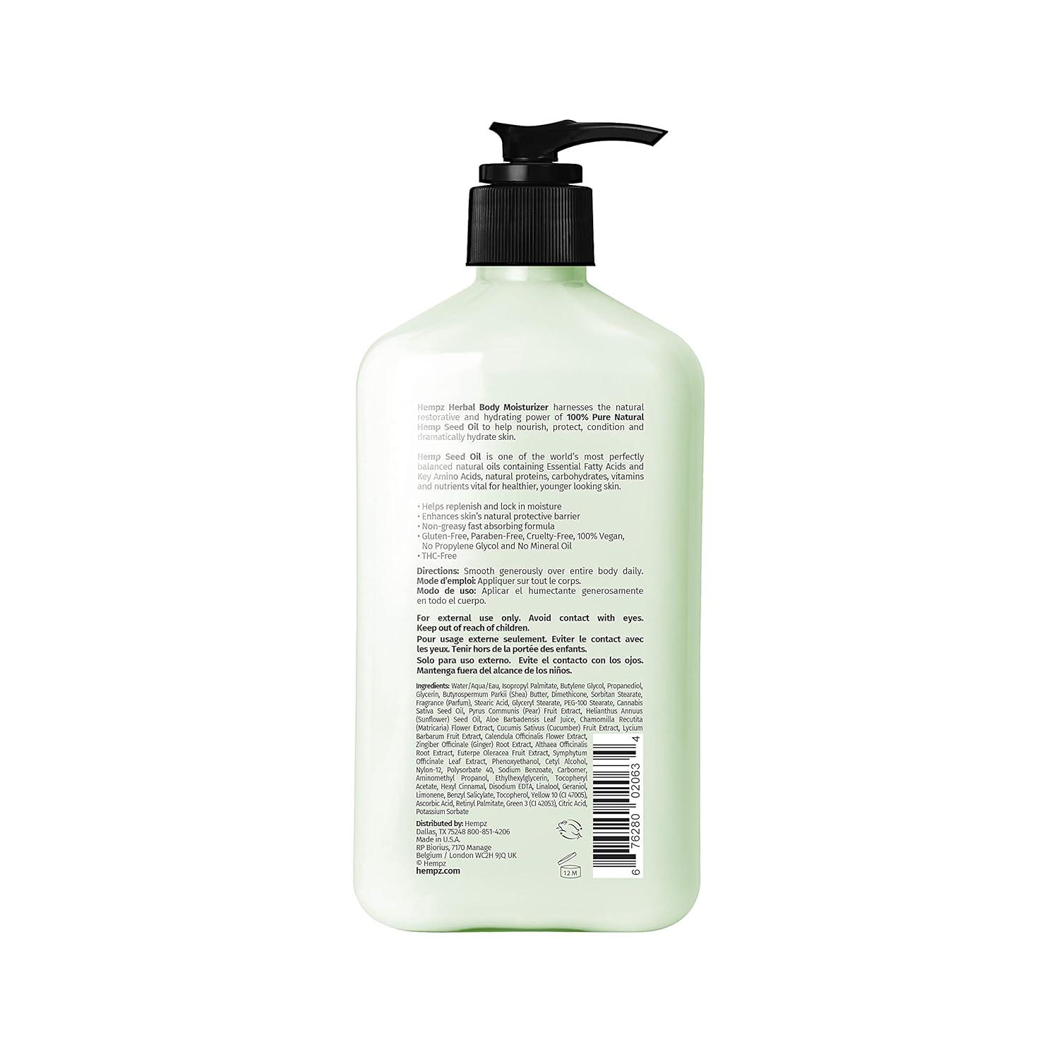 image:imageHempz Whipped Vanilla amp Coconut Cream Body amp Hand Lotion Vegan Formula for Men or Women 17 ozExotic Green Tea Pear