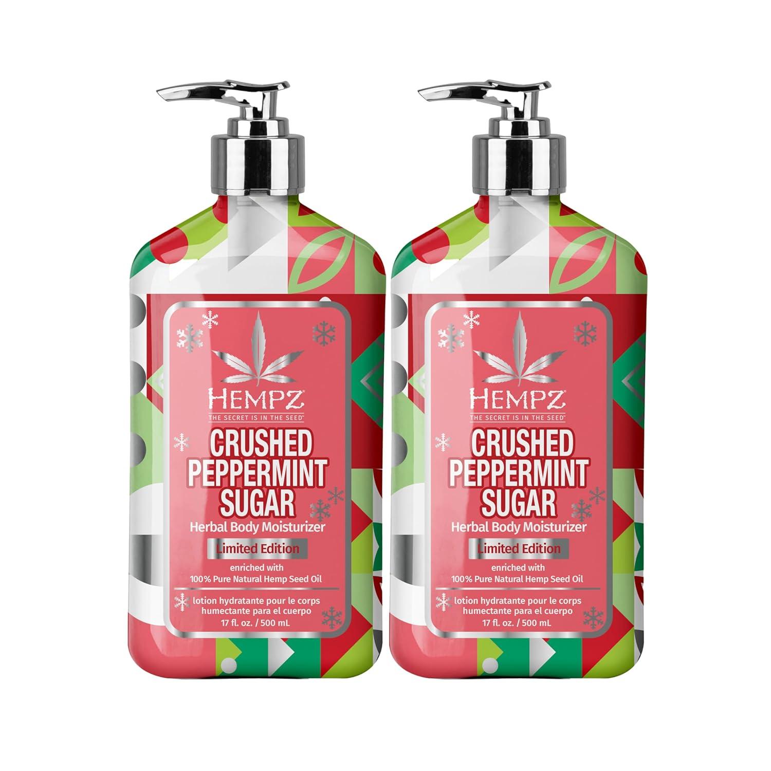 image:imageHempz Crushed Peppermint Sugar Body Lotion Moisturizer for men and women Holiday Gifts 17 ozCrushed Peppermint Sugar