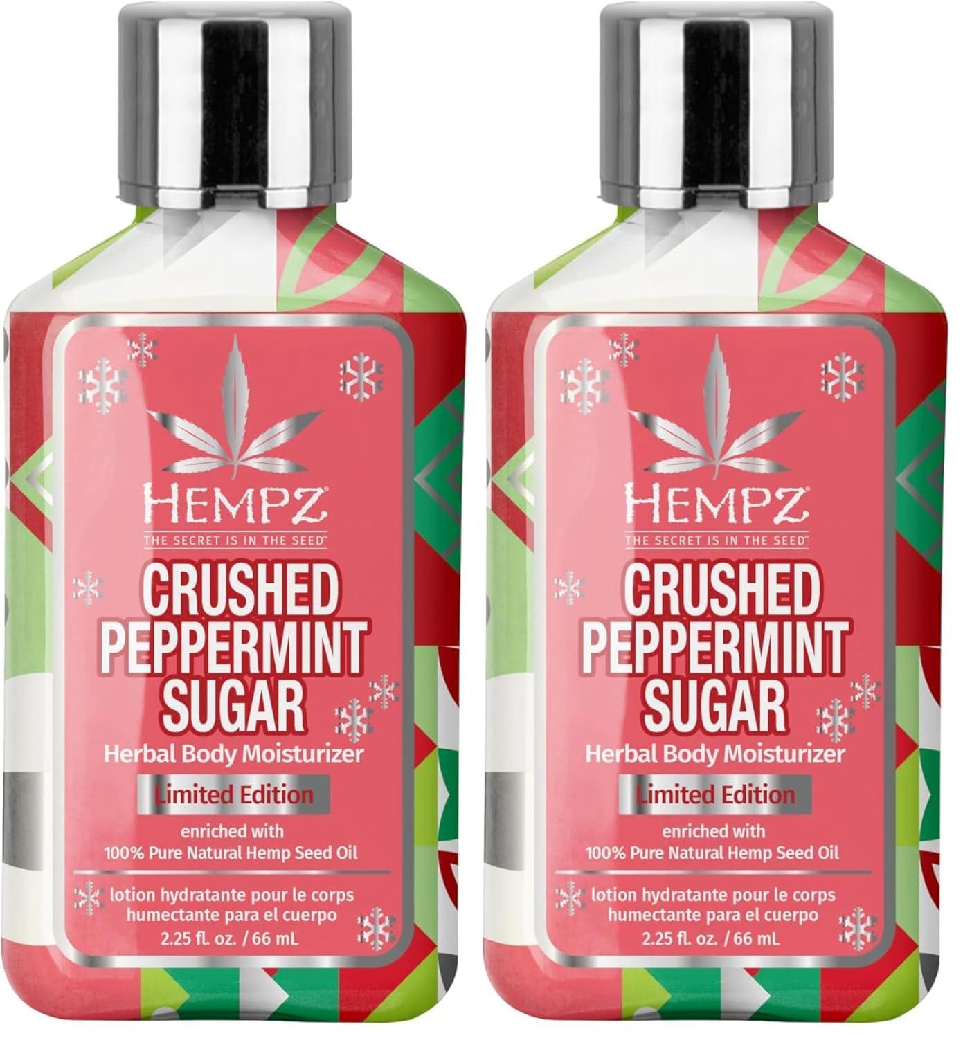 image:imageHempz Crushed Peppermint Sugar Body Lotion Moisturizer for men and women Holiday Gifts 17 ozCrushed Peppermint Sugar
