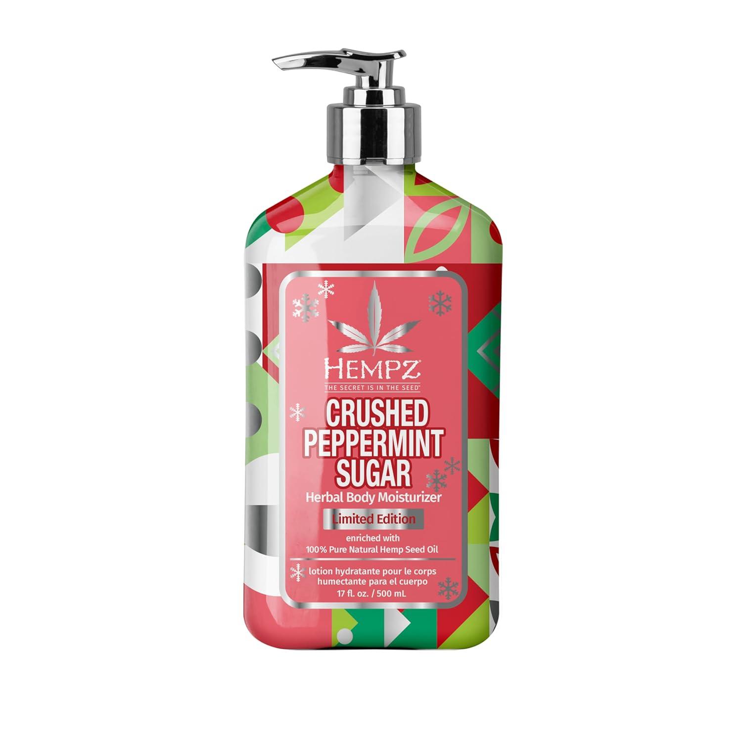 image:imageHempz Crushed Peppermint Sugar Body Lotion Moisturizer for men and women Holiday Gifts 17 ozCrushed Peppermint Sugar