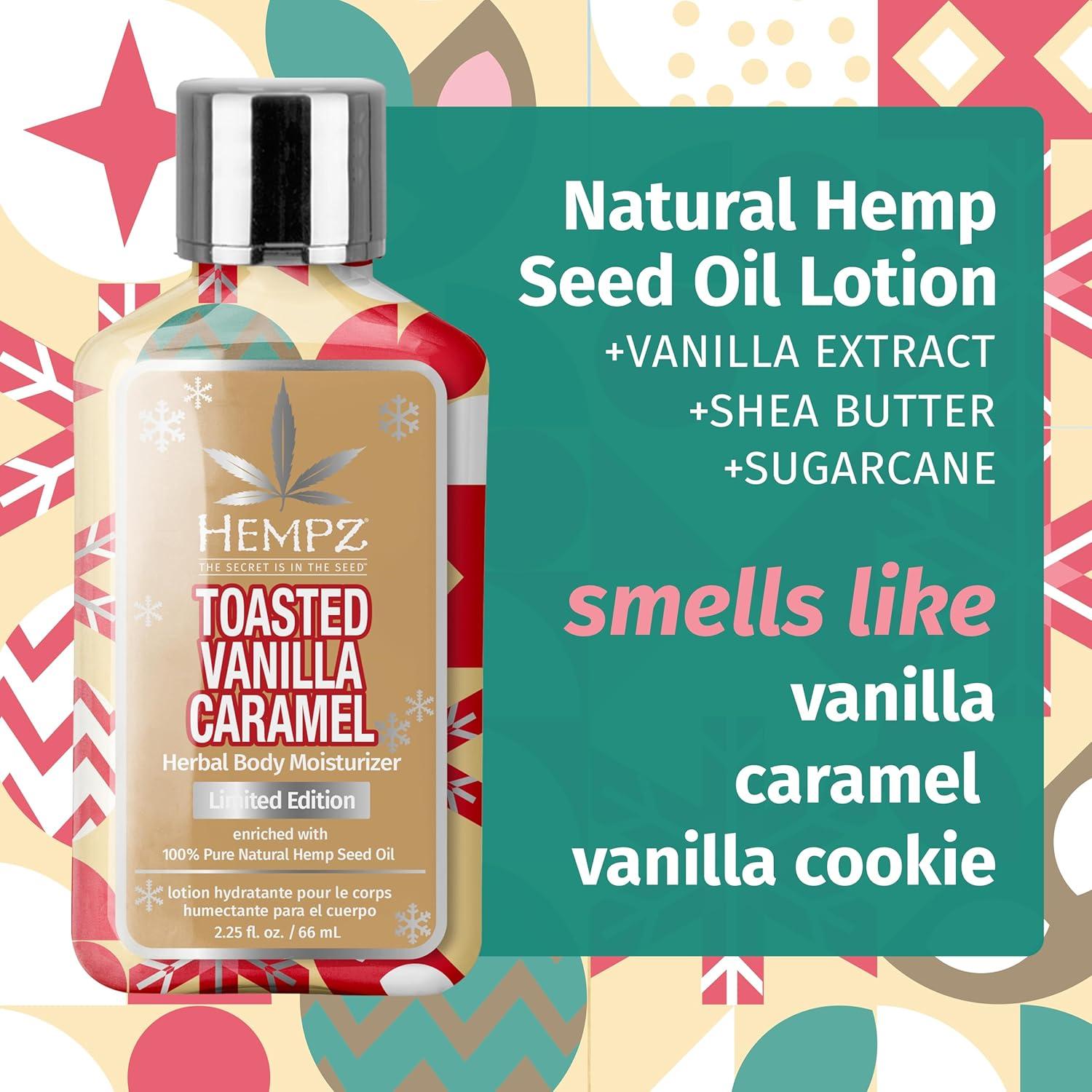 image:imageHempz Crushed Peppermint Sugar Body Lotion Moisturizer for men and women Holiday Gifts 17 ozToasted Vanilla Caramel