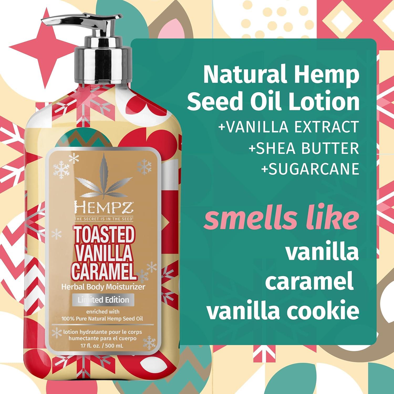 image:imageHempz Crushed Peppermint Sugar Body Lotion Moisturizer for men and women Holiday Gifts 17 ozToasted Vanilla Caramel