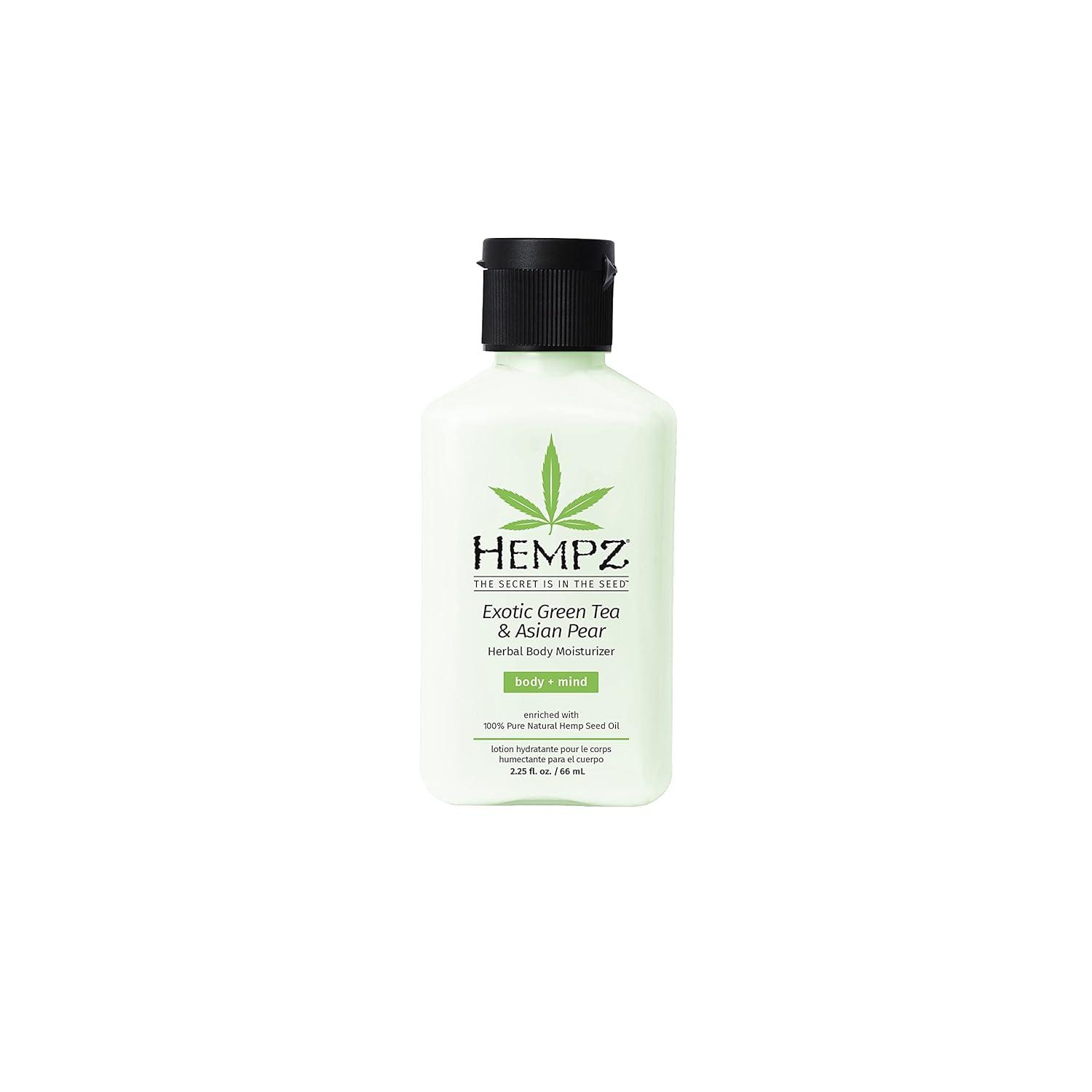 image:imageHempz Exotic Natural Herbal Body Moisturizer with Pure Hemp Seed Oil Green Tea and Asian Pear 225 Fluid Ounce Nourishing Vegan Skin Lotion for Dryness and Flaking with Acai and Goji BerryGreen Tea Asian Pear