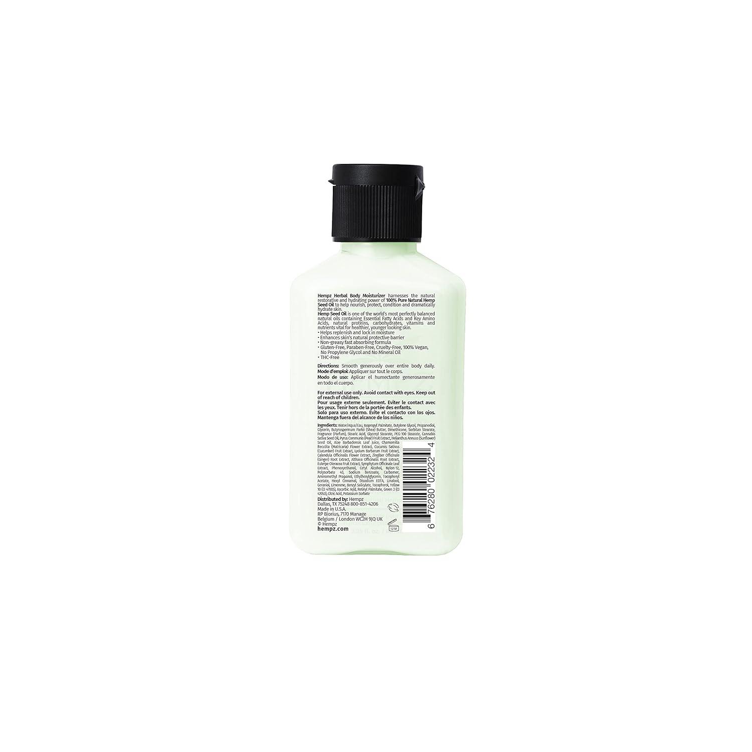 image:imageHempz Exotic Natural Herbal Body Moisturizer with Pure Hemp Seed Oil Green Tea and Asian Pear 225 Fluid Ounce Nourishing Vegan Skin Lotion for Dryness and Flaking with Acai and Goji BerryGreen Tea Asian Pear