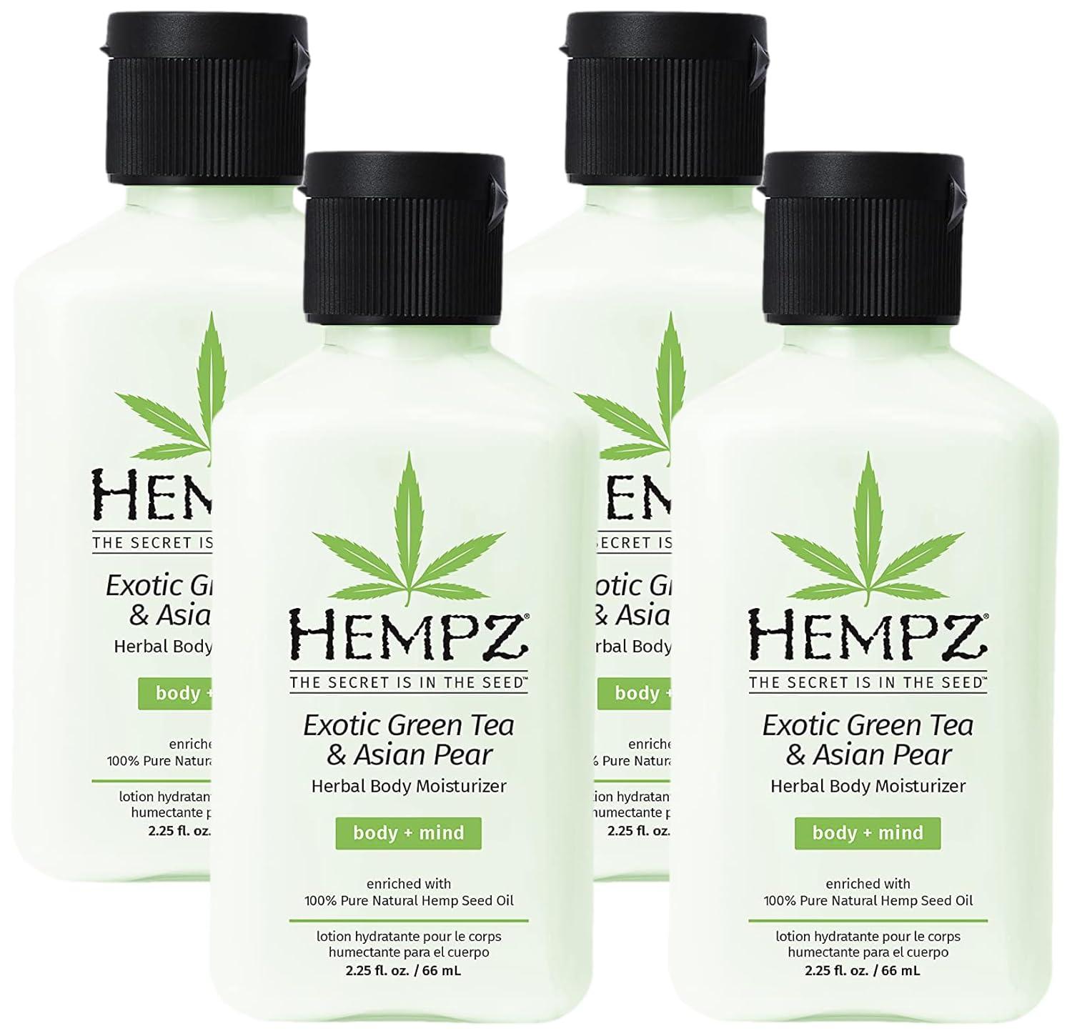 image:imageHempz Exotic Natural Herbal Body Moisturizer with Pure Hemp Seed Oil Green Tea and Asian Pear 225 Fluid Ounce Nourishing Vegan Skin Lotion for Dryness and Flaking with Acai and Goji BerryGreen Tea Asian Pear