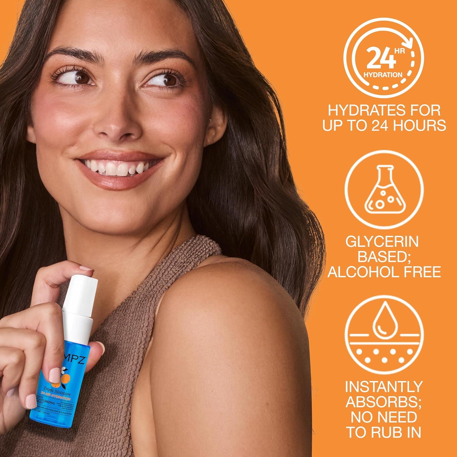 image:imageHempz Hydrating Body Mist Spray Triple Moisture Lightweight Fragrance Travel Size Moisturizer 1 floz