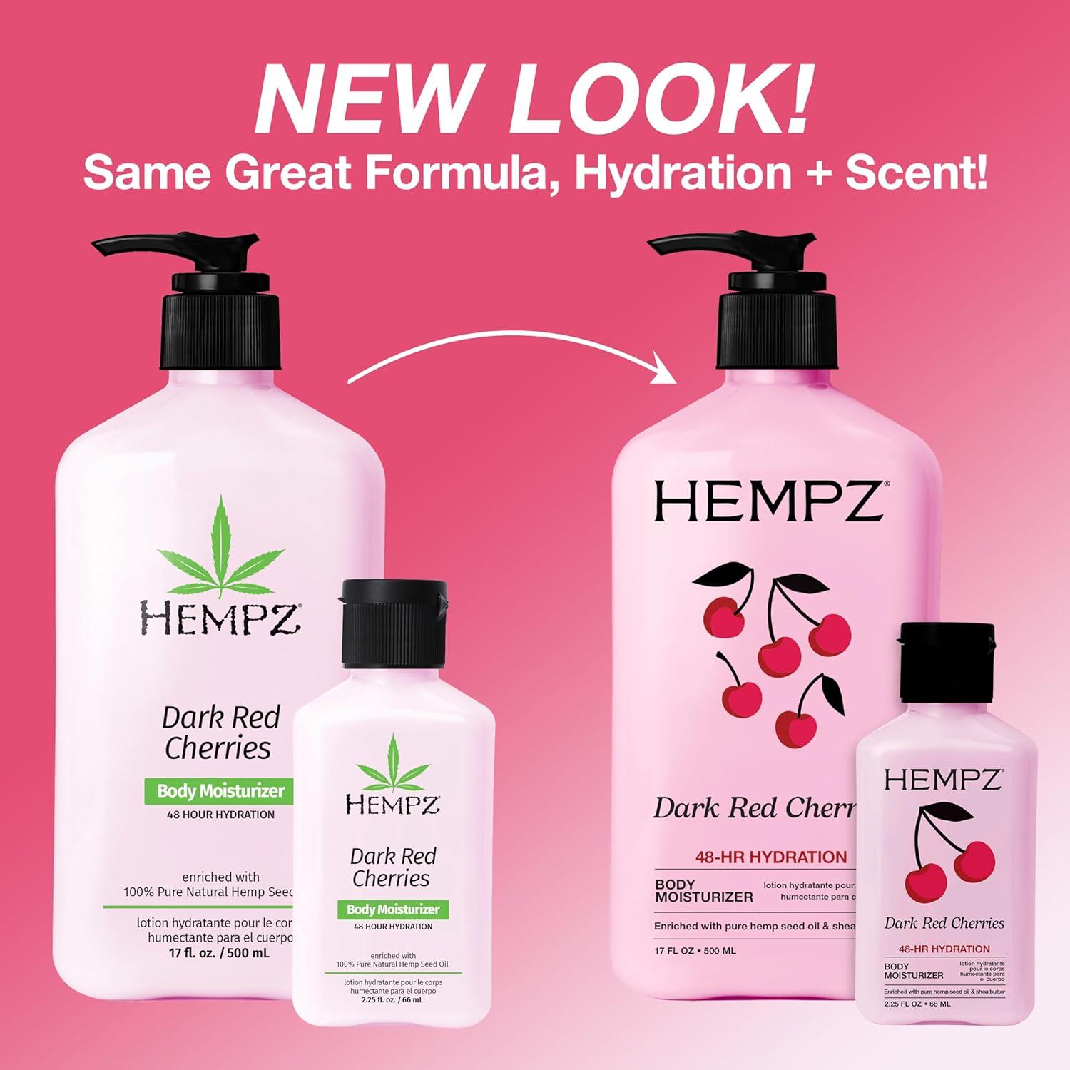 image:imageHempz Mini Cherry Lotion Ultra Hydrating Moisturizer for Body and Hands Dark Red Cherries travel friendly 225 oz