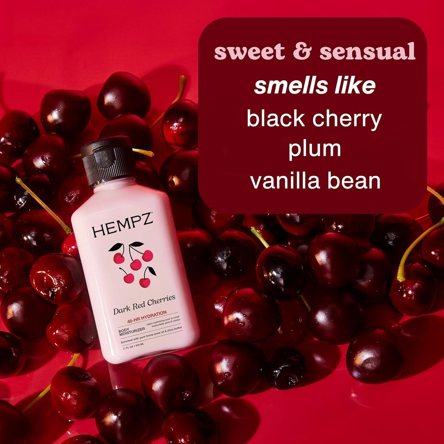image:imageHempz Mini Cherry Lotion Ultra Hydrating Moisturizer for Body and Hands Dark Red Cherries travel friendly 225 oz