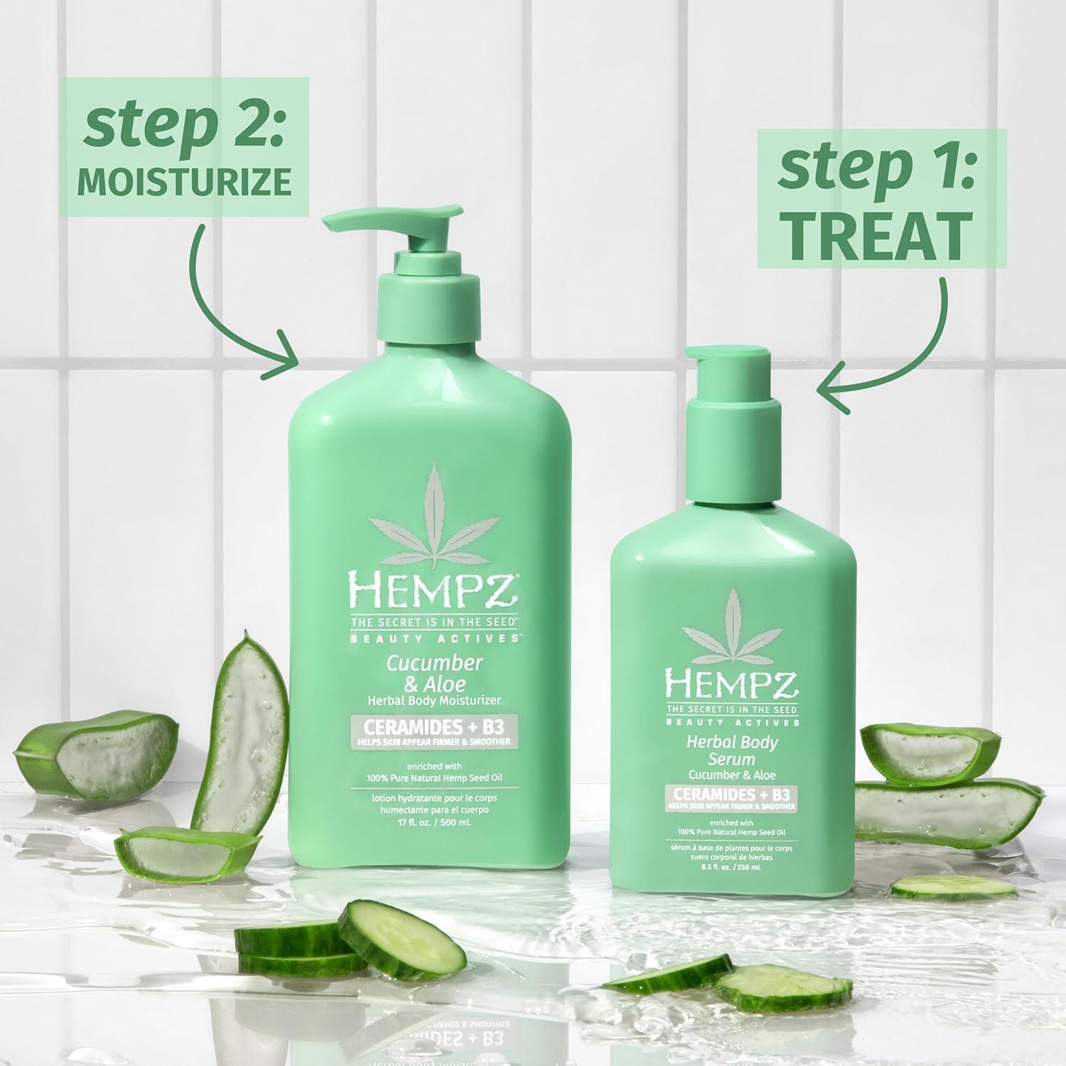 image:imageHempz Ocean Breeze Body Serum with Hyaluronic Acid Light weight Fast Absorbing Cream Gel 85 flozCucumber Aloe