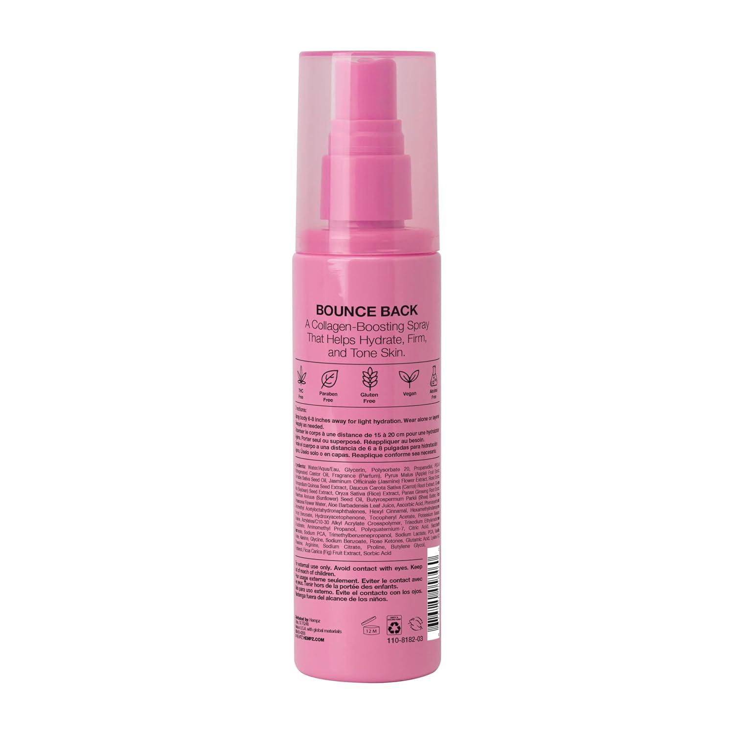 image:imageHempz Sweet Jasmine amp Rose Body Moisturizer Spray Hydrating Mist with Collagen Travel Friendly 34 floz