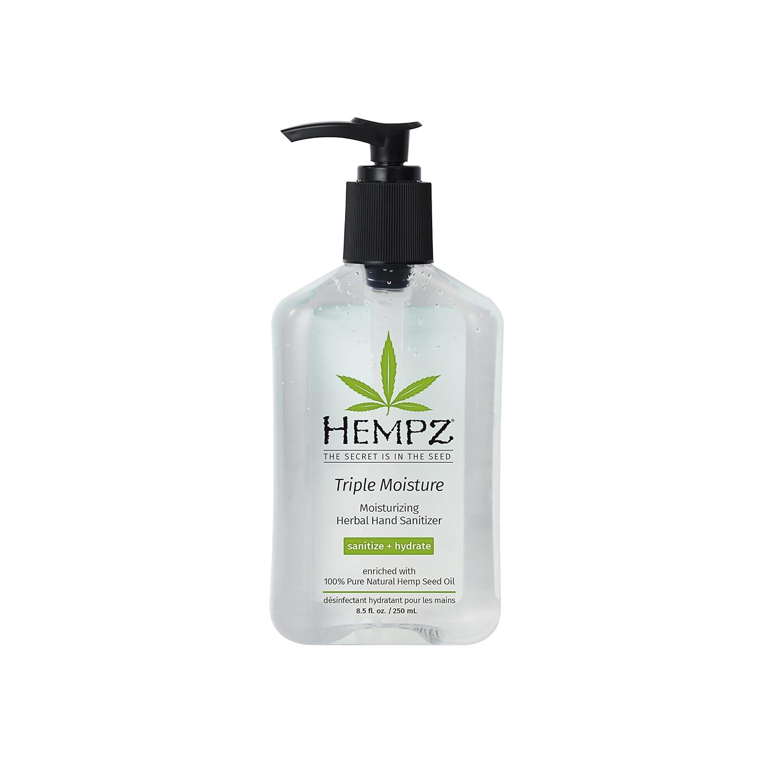 image:imageHempz Triple Moisture Herbal Moisturizing Hand Sanitizer 225 oz Scented Antibacterial Gel for Hands Kills 99 of Germs Grapefruit Fragranced Antiseptic with Skin HydrationCitrus