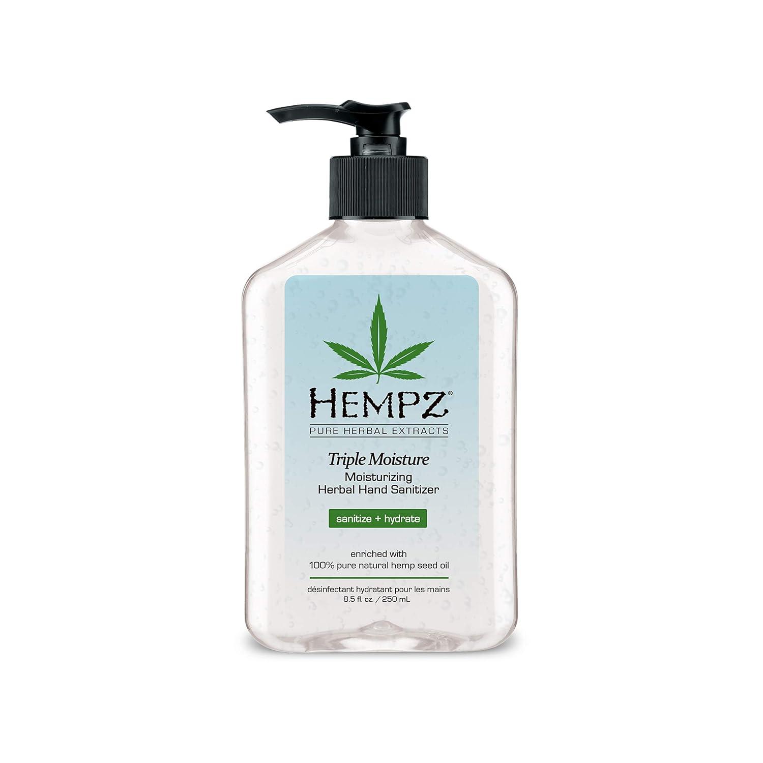 image:imageHempz Triple Moisture Herbal Moisturizing Hand Sanitizer 225 oz Scented Antibacterial Gel for Hands Kills 99 of Germs Grapefruit Fragranced Antiseptic with Skin HydrationCitrus