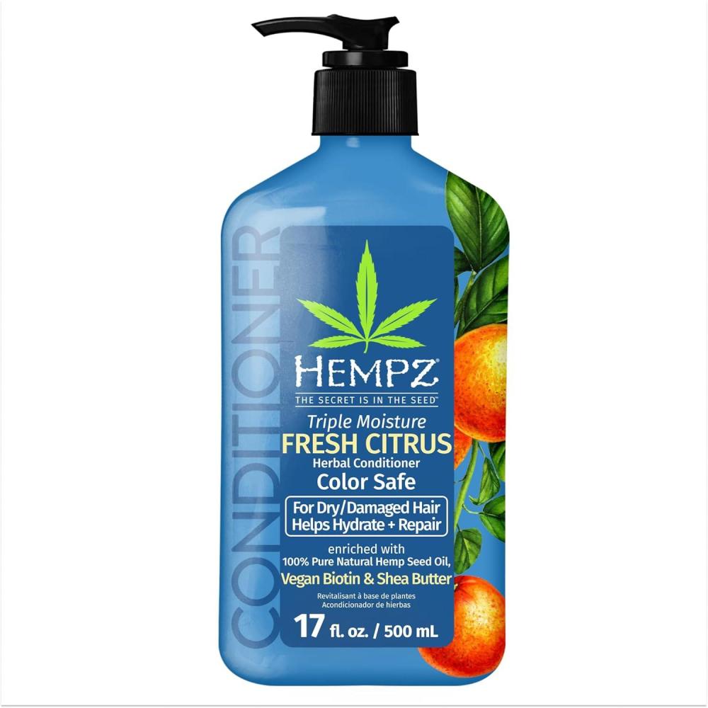 image:imageHempz Biotin Hair Conditioner Tea Tree amp Chamomile For Scalp Care Hair Growth amp Strengthening of Dry Damaged and Color Treated Hair Hydrating Softening Moisturizing 17 Fl OZPeach Grapefruit 17 Oz