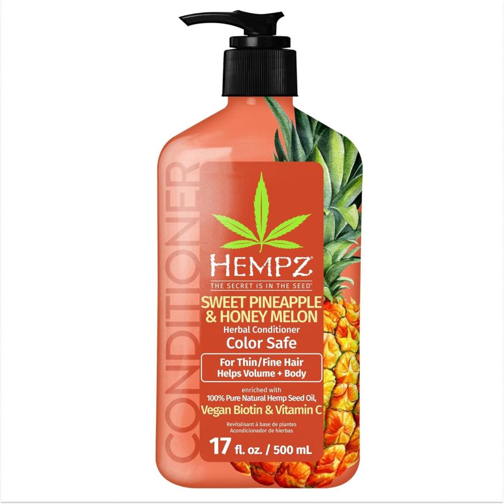 image:imageHempz Biotin Hair Conditioner Tea Tree amp Chamomile For Scalp Care Hair Growth amp Strengthening of Dry Damaged and Color Treated Hair Hydrating Softening Moisturizing 17 Fl OZPineapple Melon 17 Oz