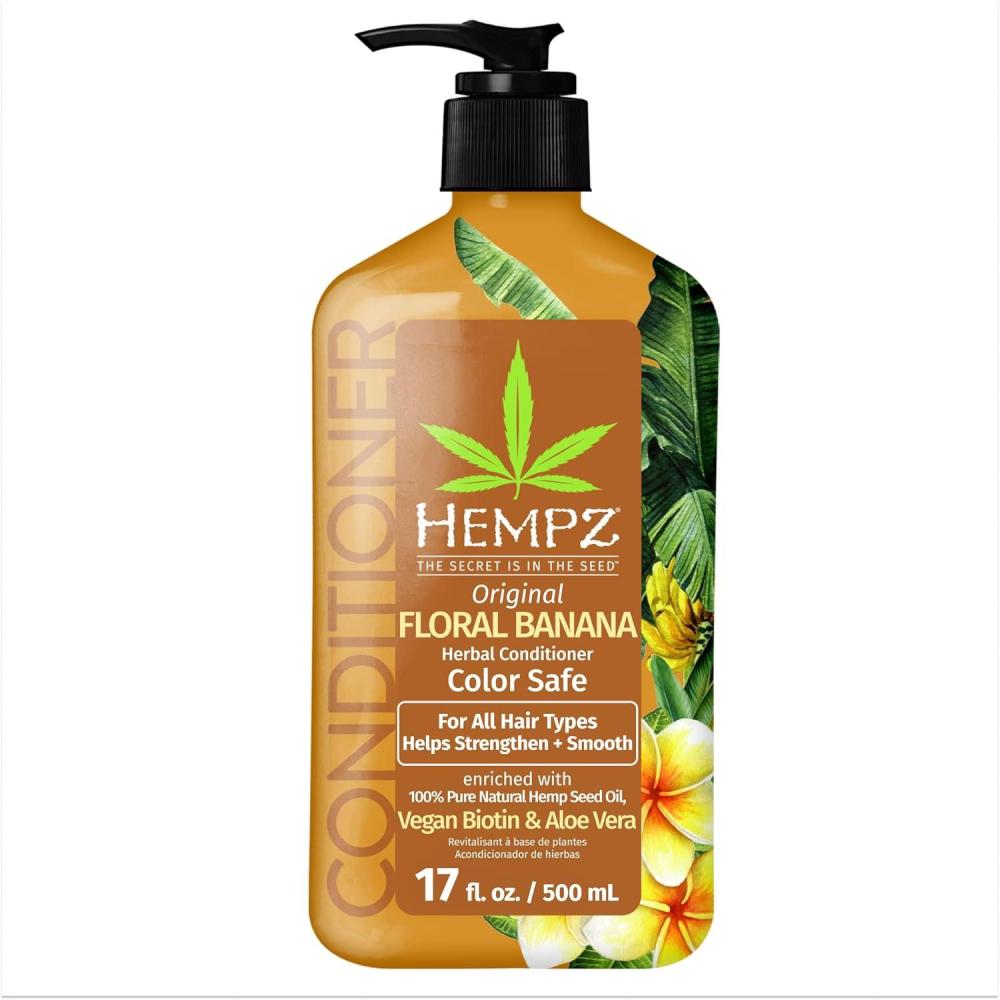 image:imageHempz Biotin Hair Conditioner Tea Tree amp Chamomile For Scalp Care Hair Growth amp Strengthening of Dry Damaged and Color Treated Hair Hydrating Softening Moisturizing 17 Fl OZBanana 17 Oz