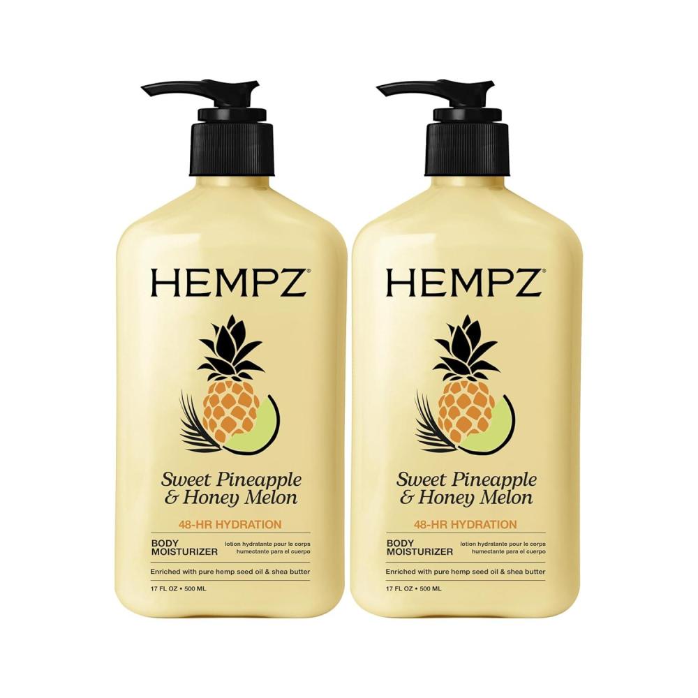 image:imageHempz Body Lotion Sweet Pineapple amp Honey Melon Coconut amp Watermelon Daily Moisturizing Cream Shea Butter Aloe Skin Care Products Hemp Seed Oil 17 fl oz 2Pack BundleSweet Pineapple Honey Melon
