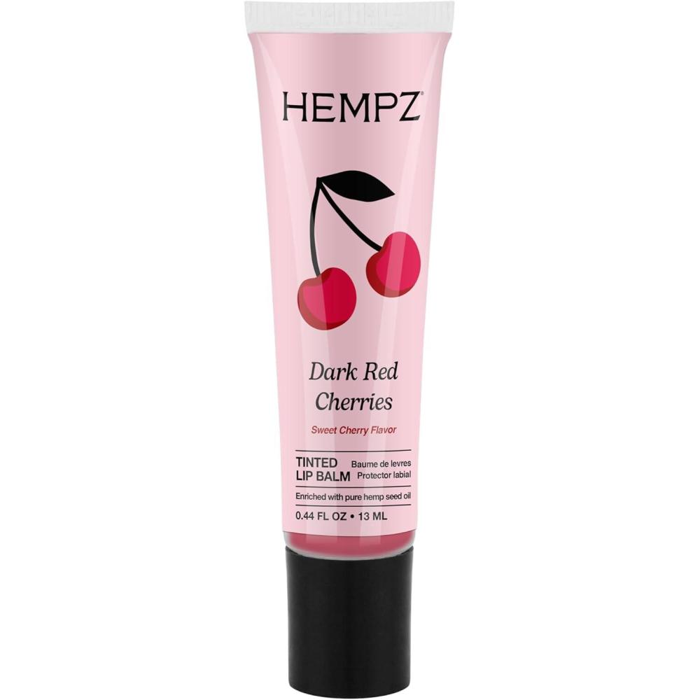 image:imageHempz Cherry Tinted Lip Balm hydrating gloss for dry cracked lips Dark Red Cherries 44 floz