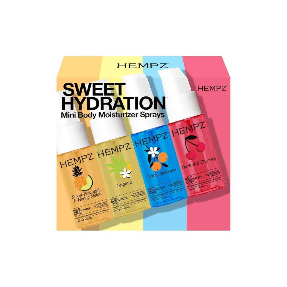 image:imageHempz Mini Body Moisturizer Spray Set Hydrating Mist Travel Size Kit Giftable 1 oz