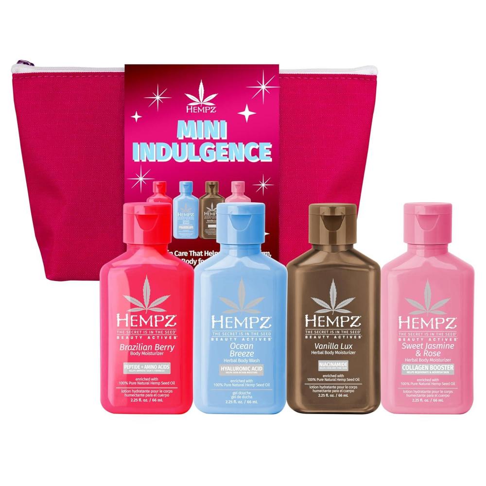 image:imageHempz Mini Indulgence Kit 4 Pack Travel Size Body Moisturizer Limited Edition Beauty Actives 225 oz each