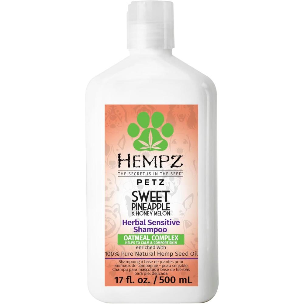 image:imageHempz Petz Dog Shampoo Creamy Citrus Orange amp Red Raspberry Herbal Deodorizing Cleanser 17 ozSweet Pineapple  Honey Melon Sensitive