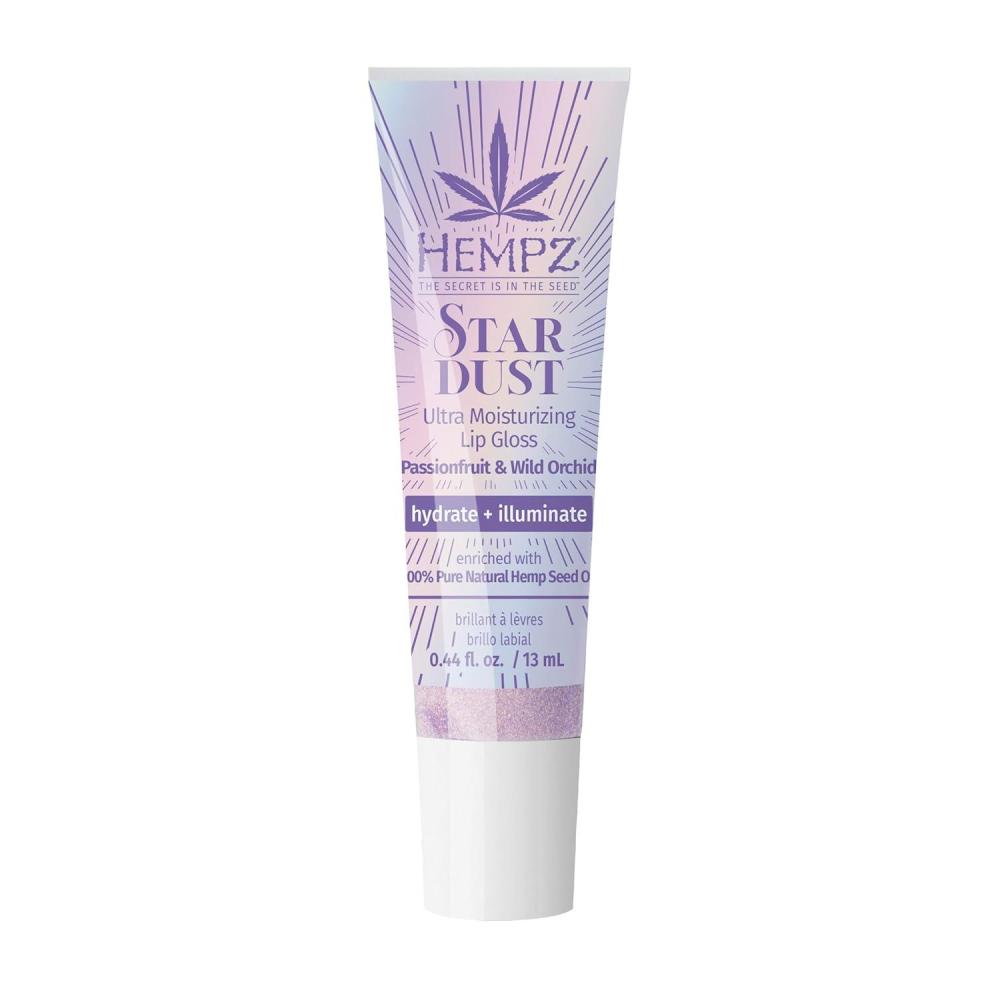 image:imageHempz Star Dust Lip Gloss Iridescent Glow Shimmer Passionfruit and Wild Orchid Hydrating Balm 44 oz