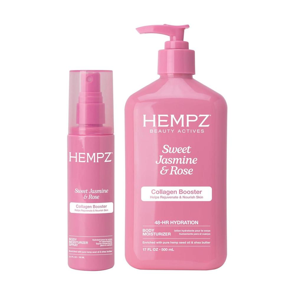 image:imageHempz Sweet Jasmine amp Rose Bundle Body Lotion 17 oz Body Moisturizer Spray Hydrating Mist 1 floz