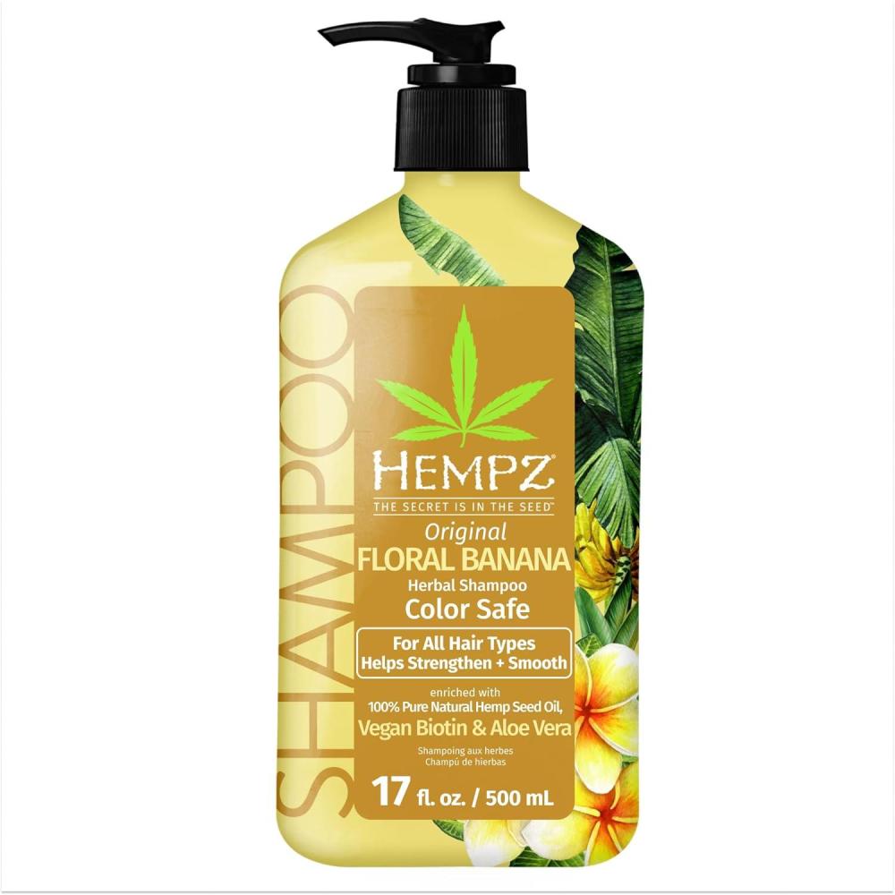 image:imageHempz Triple Moisture Herbal Hair Shampoo  Moisturizing Gentle Shampoo to Nourish and Hydrate Hair  17 Fl OZBanana  Floral