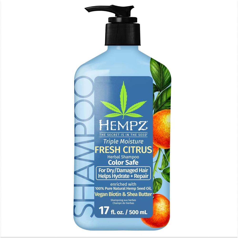 image:imageHempz Triple Moisture Herbal Hair Shampoo Moisturizing Gentle Shampoo to Nourish and Hydrate Hair 17 Fl OZPeach Grapefruit