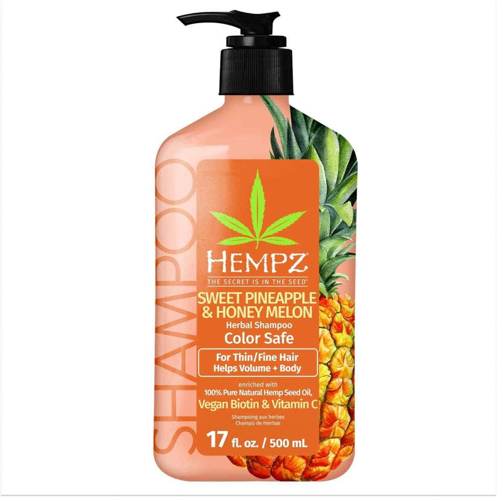 image:imageHempz Triple Moisture Herbal Hair Shampoo Moisturizing Gentle Shampoo to Nourish and Hydrate Hair 17 Fl OZPineapple Melon