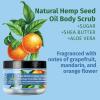 HEMPZ Triple Moisture Sugar Body Scrub – Grapefruit & Peach – All Natural Exfoliating Shea Butter, Sugar, and Salt – For Women, Men, and Teens – 7.3 fl oz(Grapefruit & Peach)