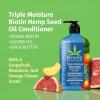 Hempz Biotin Hair Conditioner – Tea Tree & Chamomile – For Scalp Care Hair Growth & Strengthening of Dry, Damaged and Color Treated Hair, Hydrating, Softening, Moisturizing – 17 Fl OZ(Peach Grapefruit 17 Oz)