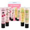 Hempz New Lip Balm Gift Set, Juicy Peach, Dark Red Cherries, Original and Whipped Vanilla, 4 Pack Set