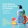 Hempz Triple Moisture Herbal Hair Shampoo – Moisturizing Gentle Shampoo to Nourish and Hydrate Hair – 17 Fl OZ(Peach & Grapefruit)