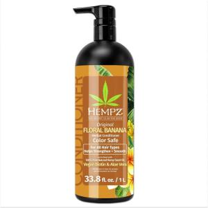 Hempz Biotin Conditioner – Original Light Floral & Banana – For Growth & Strengthening of Dry, Damaged and Color Treated Hair, Hydrating, Softening, Moisturizing 33.8 Fl OZ(Banana 33.8 Oz)