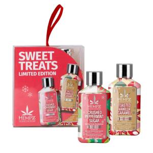 Hempz Crushed Peppermint Sugar Body Lotion, Moisturizer for men and women, Holiday Gifts, 17 oz(Crushed Peppermint Sugar and Toasted Vanilla Caramel)