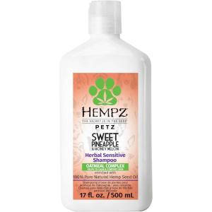Hempz Petz Dog Shampoo, Creamy Citrus Orange & Red Raspberry Herbal Deodorizing Cleanser, 17 oz.(Sweet Pineapple & Honey Melon (Sensitive))