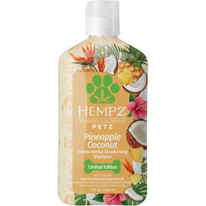 Hempz Petz Dog Shampoo, Creamy Citrus Orange & Red Raspberry Herbal Deodorizing Cleanser, 17 oz.(Tropical Coconut (Deodorizing))