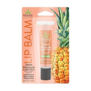Hempz SPF 15 Lip Balm, Sweet Pineapple & Honey Melon Herbal Soothing Lip Care, for Men or Women .44 oz.(Sweet Pineapple & Honey Melon)