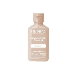 Hempz Smoothing Herbal Body Moisturizer, Koa & Sweet Almond, 2.25 oz – Lightweight Lotion with Hemp Seed Oil & Shea Butter, Vegan for Dry Skin