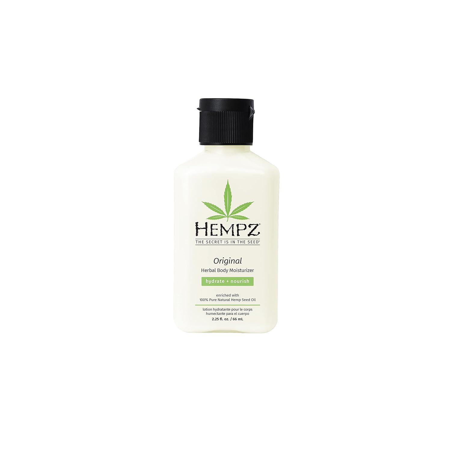 image:imageHEMPZ Mini Original Body Lotion Floral amp Banana Scent Daily Moisturizing Cream Shea Butter Hand and Body Moisturizer Skin Care Products Hydrating Hemp Seed Oil Mini 225 ozFloral Banana